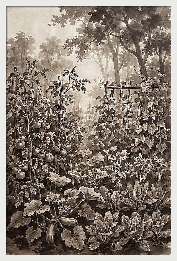 Summer Vegetable Garden At Peak Harvest