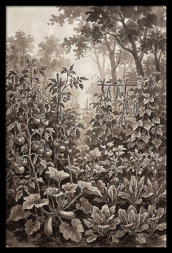 Summer Vegetable Garden At Peak Harvest