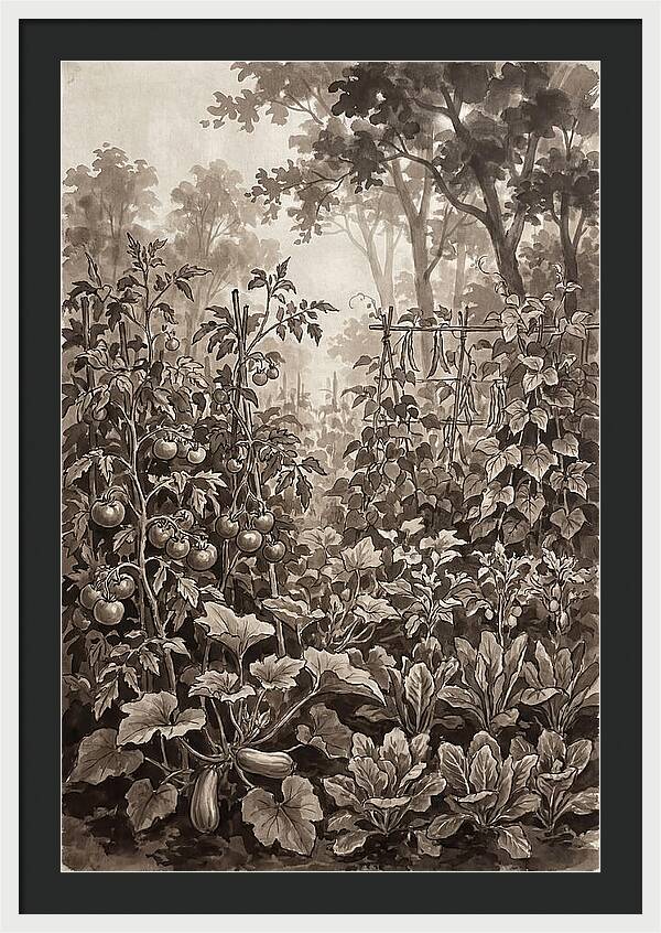 Summer Vegetable Garden At Peak Harvest