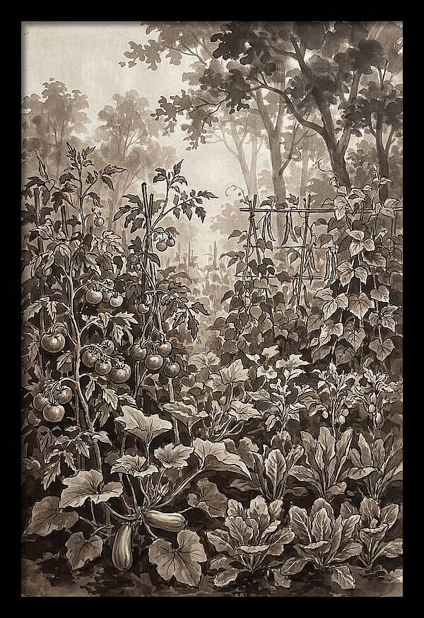 Summer Vegetable Garden At Peak Harvest