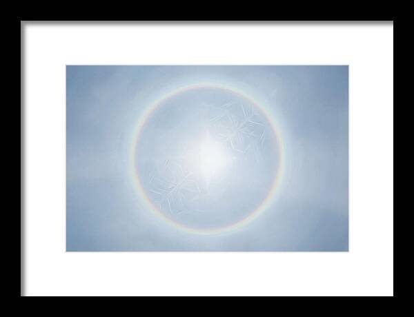 Sun Halo With Ice Crystals
