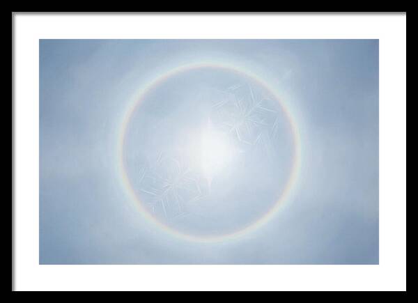 Sun Halo With Ice Crystals