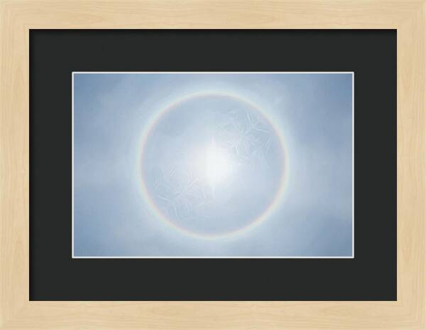Sun Halo With Ice Crystals