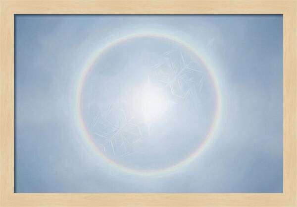 Sun Halo With Ice Crystals