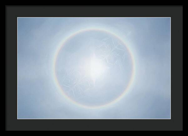 Sun Halo With Ice Crystals
