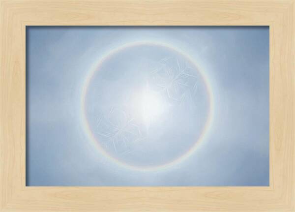 Sun Halo With Ice Crystals