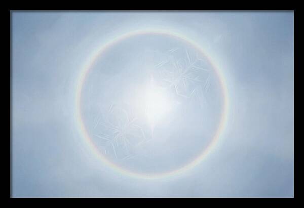 Sun Halo With Ice Crystals