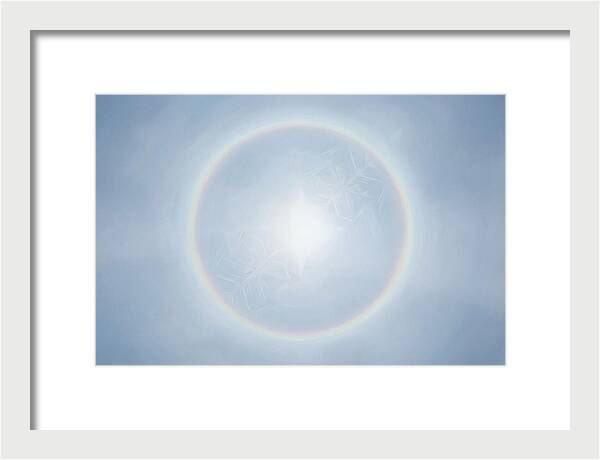 Sun Halo With Ice Crystals