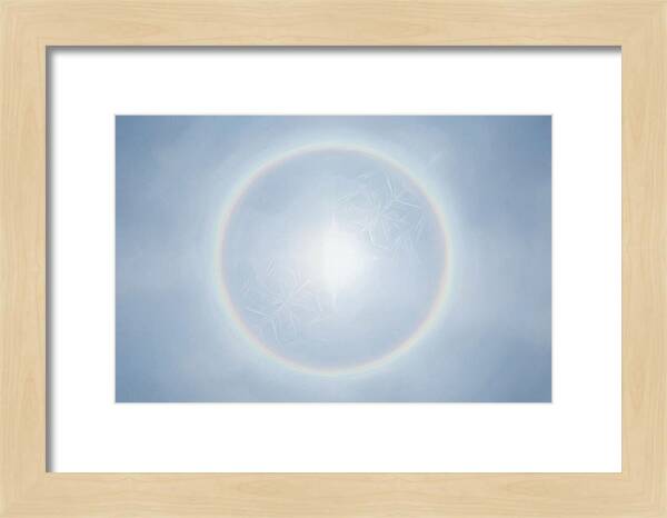 Sun Halo With Ice Crystals