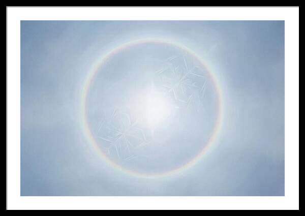 Sun Halo With Ice Crystals