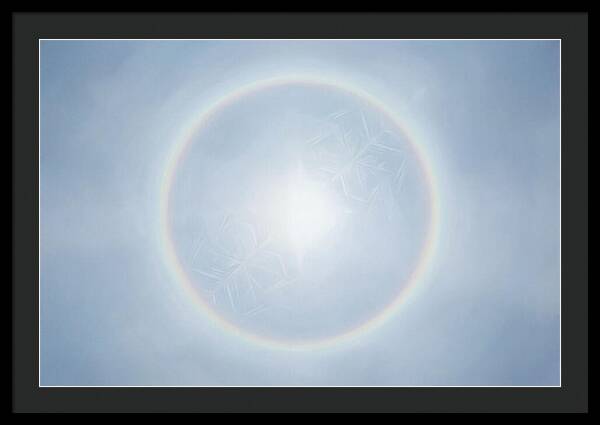 Sun Halo With Ice Crystals