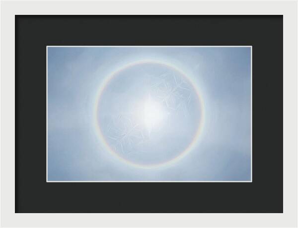 Sun Halo With Ice Crystals