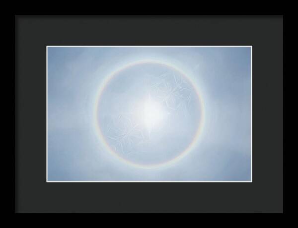 Sun Halo With Ice Crystals