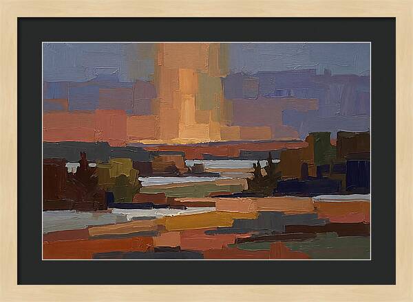 Sun Pillar At Winter Sunrise