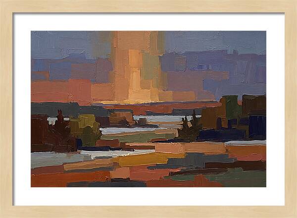 Sun Pillar At Winter Sunrise