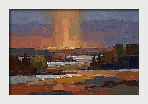 Sun Pillar At Winter Sunrise