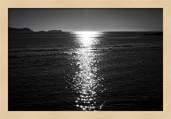 Sun Sparkle Path Across Water