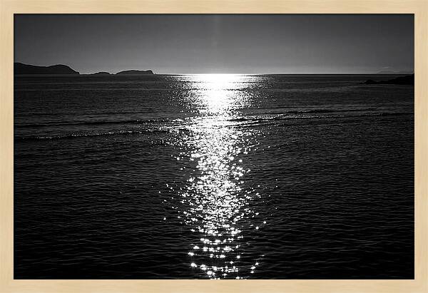Sun Sparkle Path Across Water