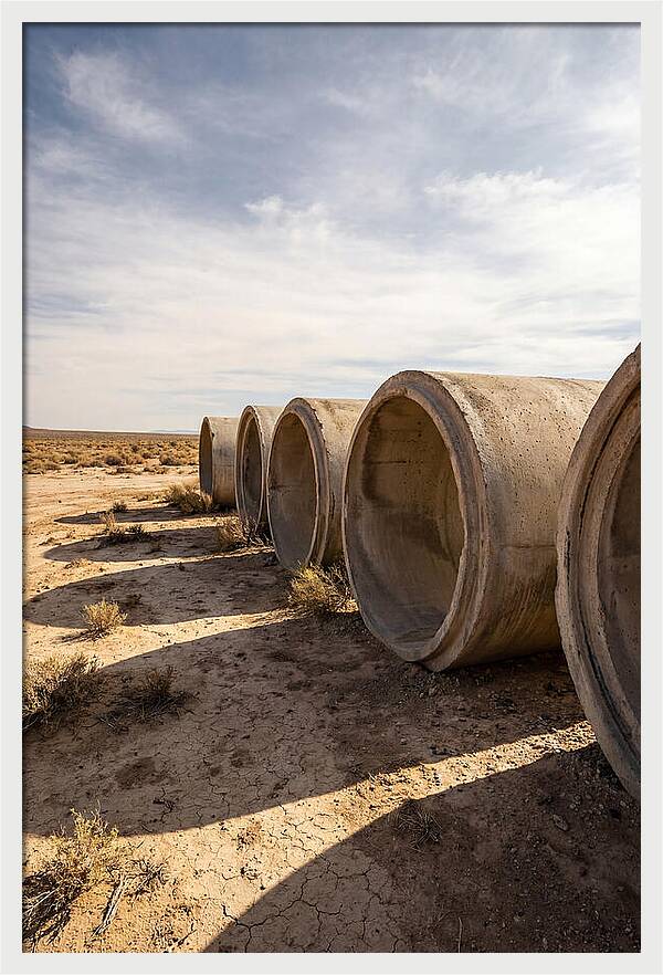 Sun Tunnels In Utah Desert