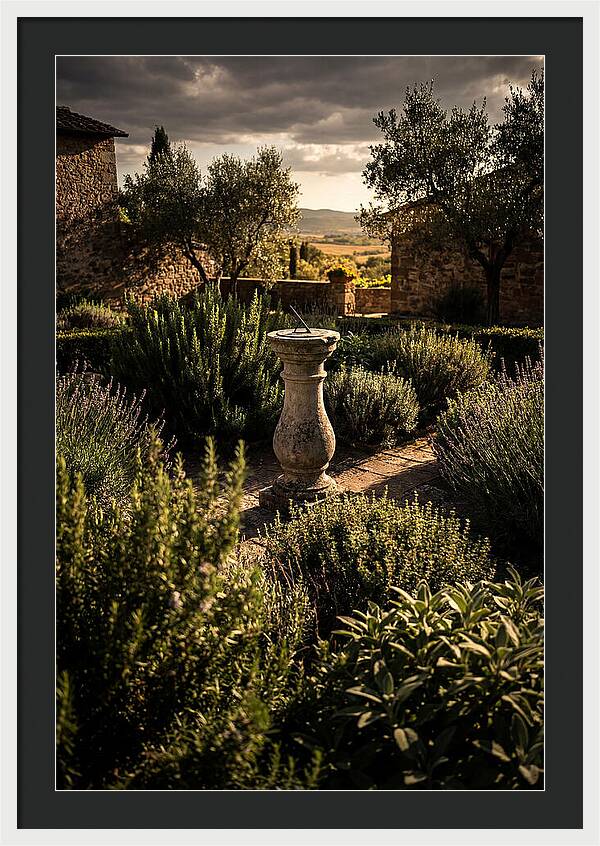 Sundial In Herb Garden