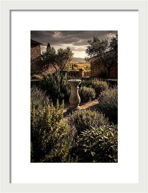 Sundial In Herb Garden