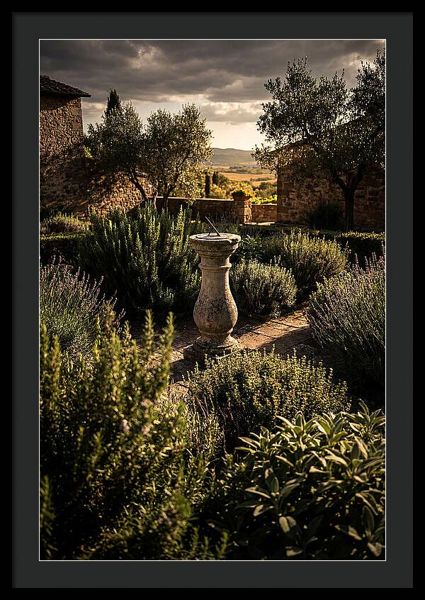 Sundial In Herb Garden