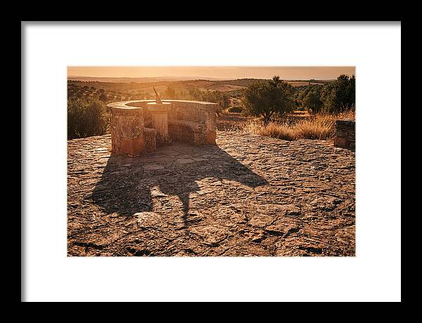 Sundial Shadow At Golden Hour