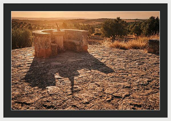 Sundial Shadow At Golden Hour