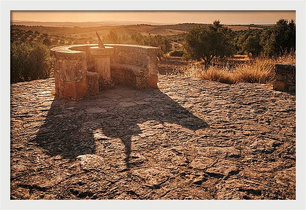 Sundial Shadow At Golden Hour