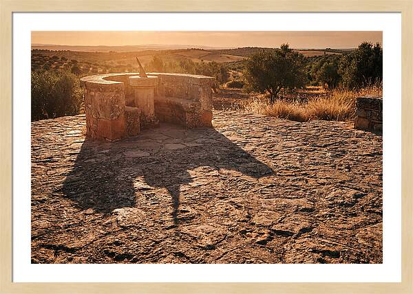 Sundial Shadow At Golden Hour