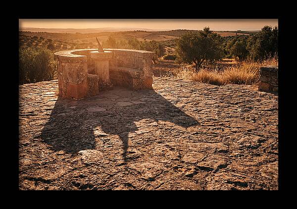 Sundial Shadow At Golden Hour