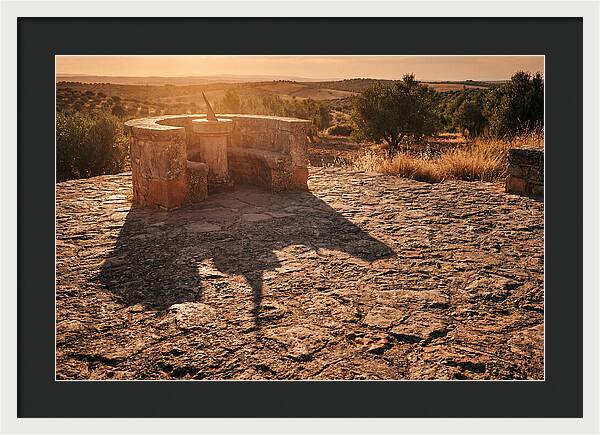 Sundial Shadow At Golden Hour