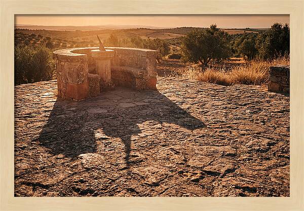 Sundial Shadow At Golden Hour