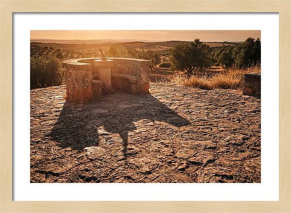 Sundial Shadow At Golden Hour