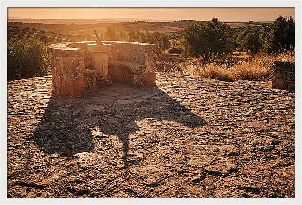 Sundial Shadow At Golden Hour