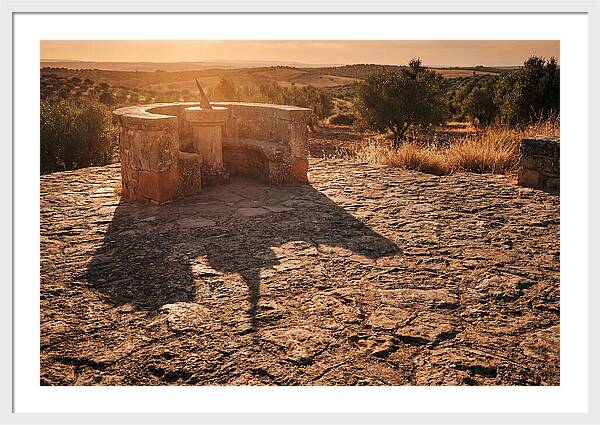 Sundial Shadow At Golden Hour