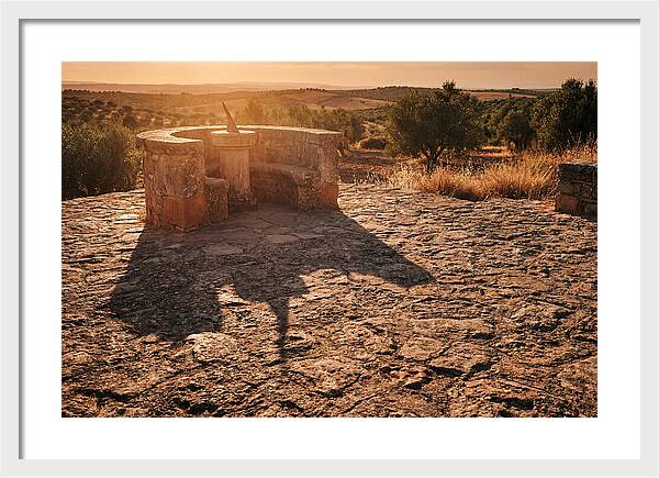 Sundial Shadow At Golden Hour