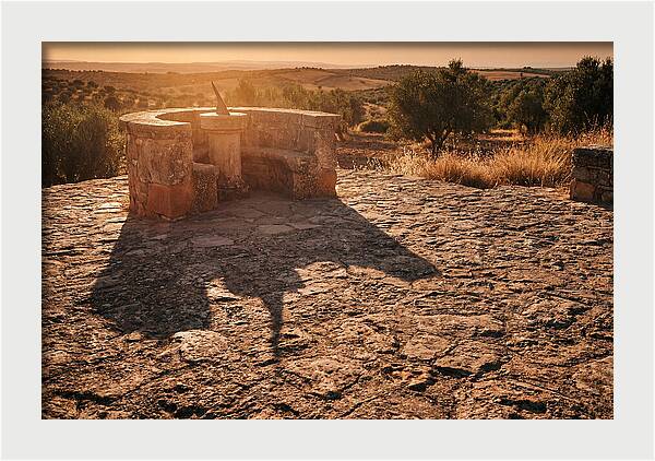Sundial Shadow At Golden Hour