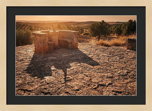 Sundial Shadow At Golden Hour