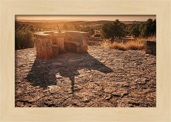 Sundial Shadow At Golden Hour