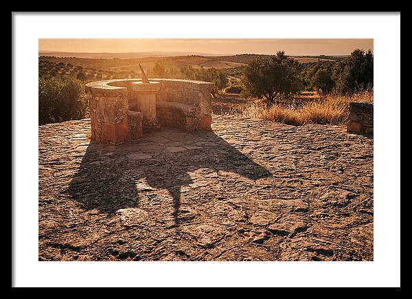 Sundial Shadow At Golden Hour