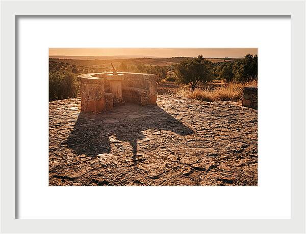 Sundial Shadow At Golden Hour