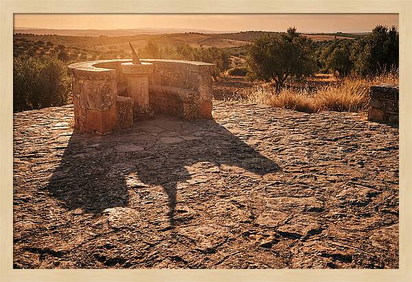 Sundial Shadow At Golden Hour