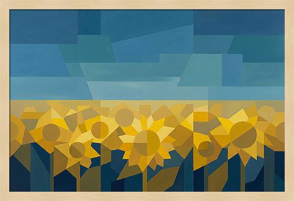Sunflower Field In Brilliant Yellow