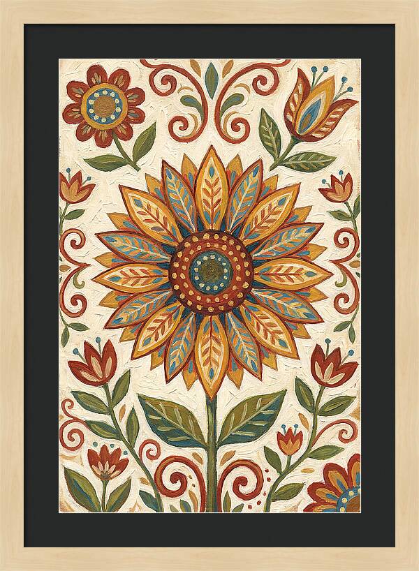 Sunflower Folk Art