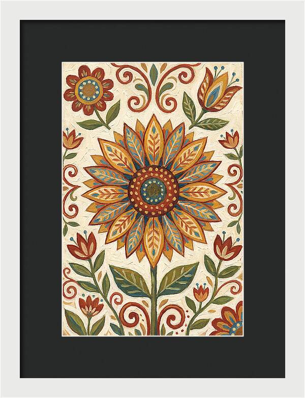 Sunflower Folk Art