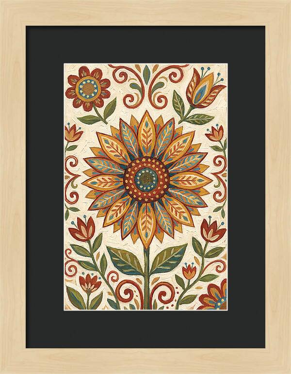 Sunflower Folk Art