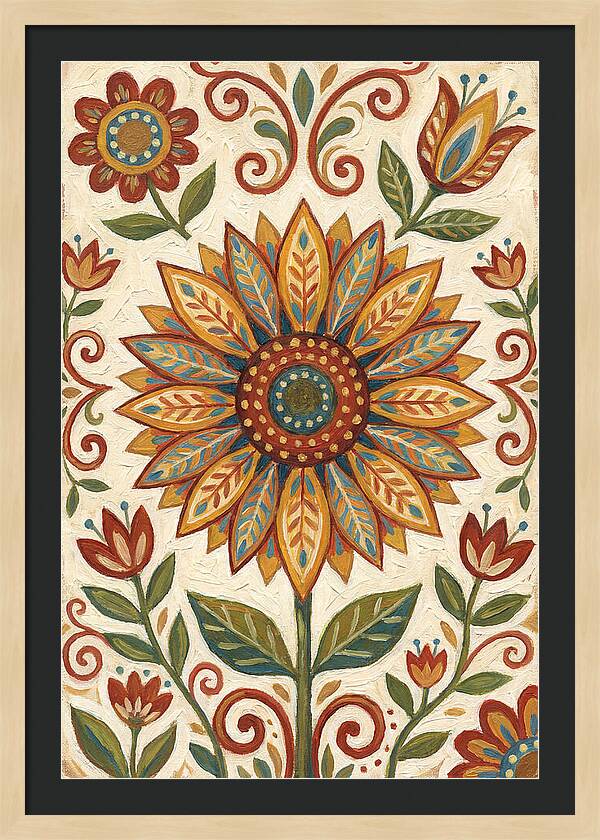 Sunflower Folk Art