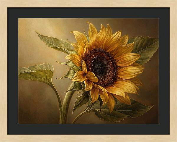 Sunflower In Radiant Light