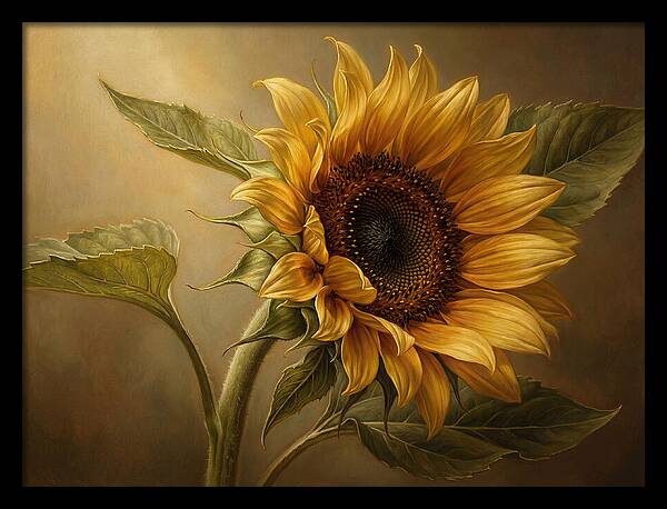 Sunflower In Radiant Light